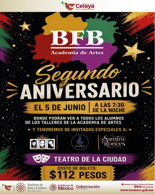 SEGUNDO ANIVERSARIO DE BFB ACADEMIA DE ARTES