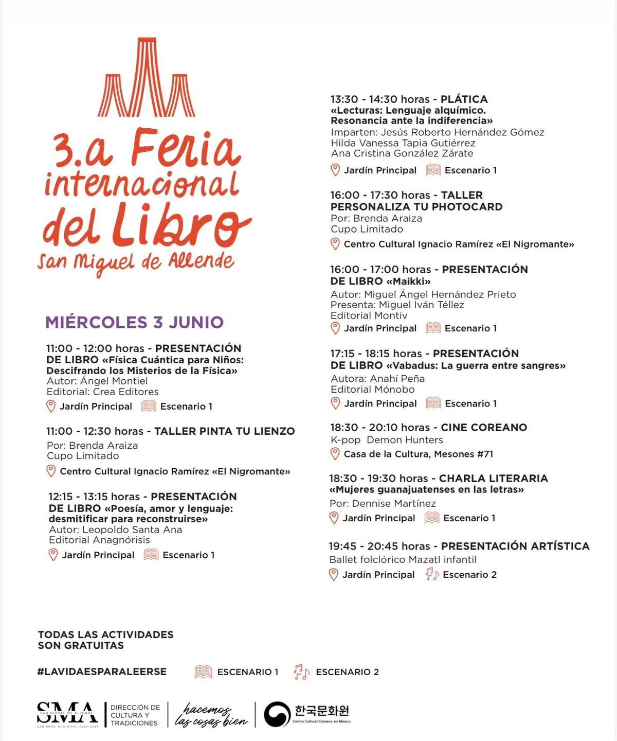 FERIA INTERNACIONAL DEL LIBRO, 3 DE JUNIO