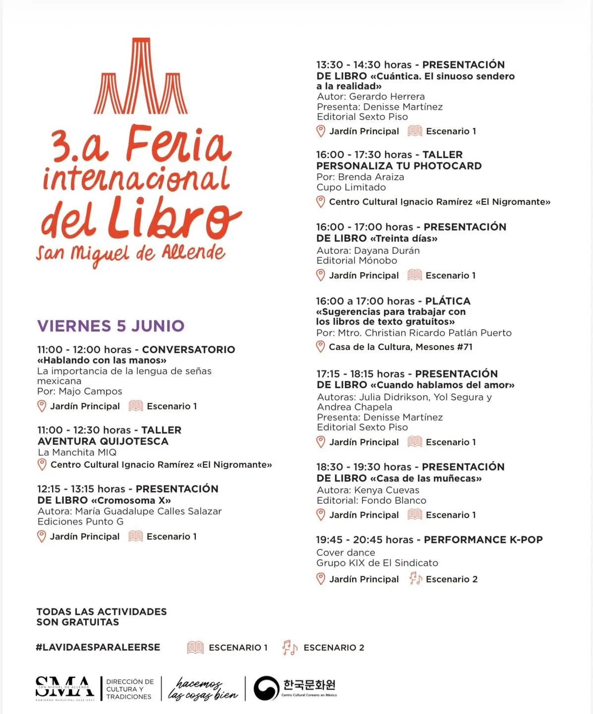 FERIA INTERNACIONAL DEL LIBRO DE SMA, 5 DE JUNIO