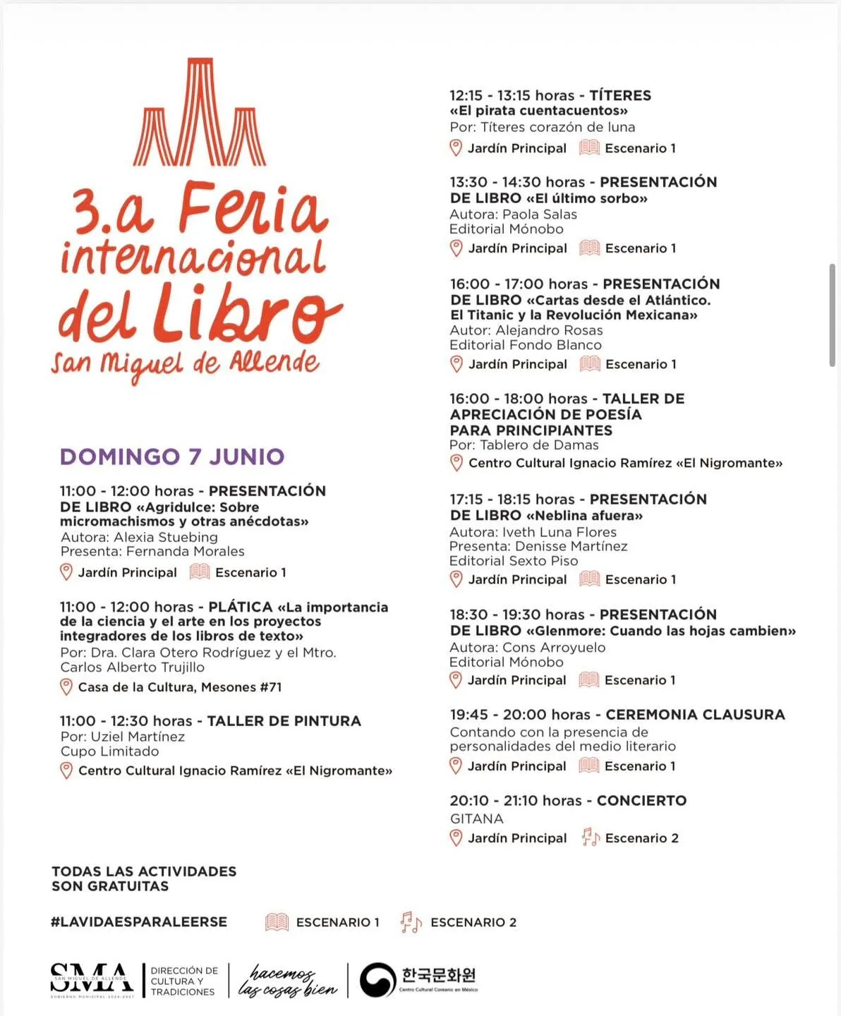 FERIA INTERNACIONAL DEL LIBRO SMA, 7 DE JUNIO