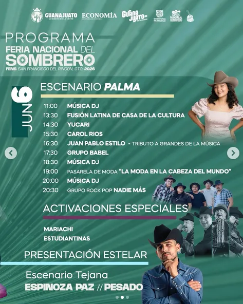 FERIA NACIONAL DEL SOMBRERO 2026 PROGRAMA
