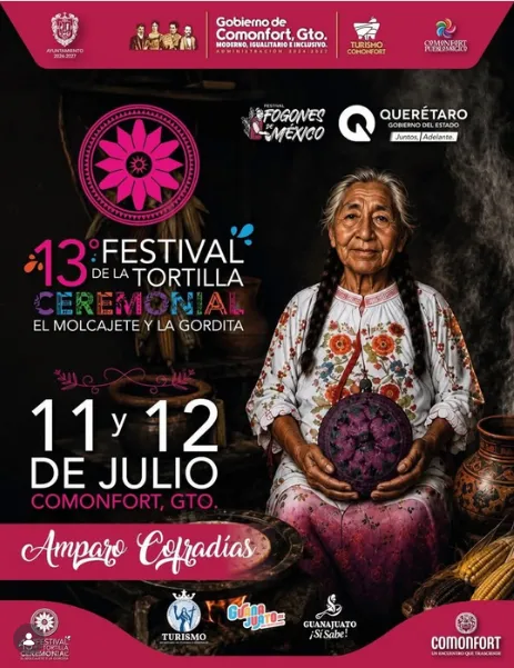 13° FESTIVAL DE LA TORTILLA CEREMONIAL, EL MOLCAJETE Y LA GORDITA