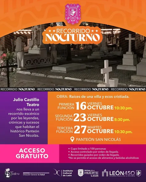 RECORRIDOS NOCTURNOS AL PANTEÓN SAN NICOLÁS