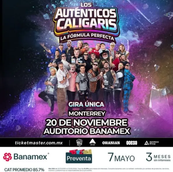 LOS AUTÉNTICOS DECADENTES Y LOS CALIGARIS EN MONTERREY